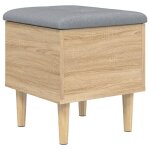 Vidaxl banc de rangement ch�ne sonoma 42x42x46 cm bois d'ing�nierie