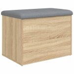 Vidaxl banc de rangement ch�ne sonoma 62x42x45 cm bois d'ing�nierie