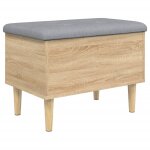 Vidaxl banc de rangement ch�ne sonoma 62x42x46 cm bois d'ing�nierie