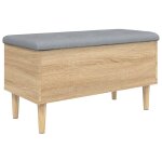 Vidaxl banc de rangement ch�ne sonoma 82x42x46 cm bois d'ing�nierie