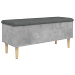 Vidaxl banc de rangement gris bton 102x42x46 cm bois d'ingnierie