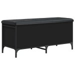 Vidaxl banc de rangement noir 102x42x45 cm bois d'ing�nierie