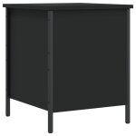Vidaxl banc de rangement noir 40x42, 5x50 cm bois d'ingnierie