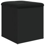 Vidaxl banc de rangement noir 42x42x45 cm bois d'ing�nierie