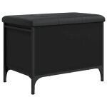 Vidaxl banc de rangement noir 62x42x45 cm bois d'ingénierie Vidaxl banc de rangement noir 62x42x45 cm bois d'ingénierie