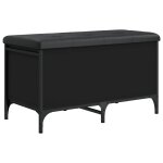 Vidaxl banc de rangement noir 82x42x45 cm bois d'ingénierie Vidaxl banc de rangement noir 82x42x45 cm bois d'ingénierie