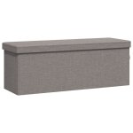 Vidaxl banc de rangement pliable gris clair faux lin