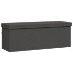 Vidaxl banc de rangement pliable gris fonc� faux lin