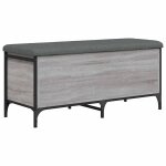 Vidaxl banc de rangement sonoma gris 102x42x45 cm bois d'ing�nierie