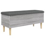 Vidaxl banc de rangement sonoma gris 102x42x46 cm bois d'ingnierie