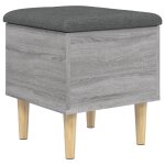 Vidaxl banc de rangement sonoma gris 42x42x46 cm bois d'ingnierie