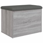 Vidaxl banc de rangement sonoma gris 62x42x45 cm bois d'ing�nierie