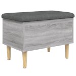 Vidaxl banc de rangement sonoma gris 62x42x46 cm bois d'ingénierie Vidaxl banc de rangement sonoma gris 62x42x46 cm bois d'ingénierie