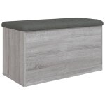 Vidaxl banc de rangement sonoma gris 82x42x45 cm bois d'ing�nierie