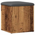 Vidaxl banc de rangement vieux bois 42x42x45 cm bois d'ing�nierie