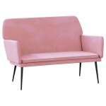 Vidaxl banc rose 108x79x79 cm velours