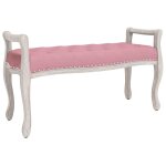 Vidaxl banc rose 110x45x60 cm velours