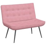 Vidaxl banc rose 110x74x84 cm velours