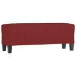 Vidaxl banc rouge bordeaux 100x35x41 cm tissu