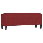 Vidaxl banc rouge bordeaux 100x35x41 cm tissu
