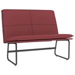 Vidaxl banc rouge bordeaux 100x75x76 cm similicuir