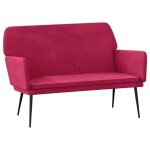 Vidaxl banc rouge bordeaux 108x79x79 cm velours
