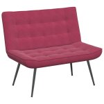 Vidaxl banc rouge bordeaux 110x74x84 cm velours