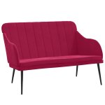 Vidaxl banc rouge bordeaux 110x76x80 cm velours