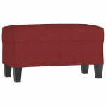 Vidaxl banc rouge bordeaux 70x35x41 cm tissu