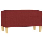 Vidaxl banc rouge bordeaux 70x35x41 cm tissu