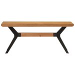 Vidaxl banc de salle  manger 110x40x46 cm bois massif acacia et acier