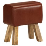 Vidaxl banc saut de cheval 38 cm marron cuir véritable et manguier Vidaxl banc saut de cheval 38 cm marron cuir véritable et manguier