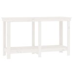 Vidaxl banc de travail blanc 140x50x80 cm bois de pin massif