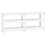 Vidaxl banc de travail blanc 181x50x80 cm bois de pin massif