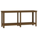 Vidaxl banc de travail marron miel 180x50x80 cm bois de pin massif