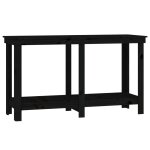 Vidaxl banc de travail noir 140x50x80 cm bois de pin massif