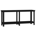 Vidaxl banc de travail noir 180x50x80 cm bois de pin massif