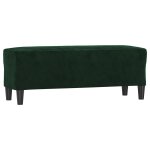 Vidaxl banc vert fonc 100x35x41 cm velours