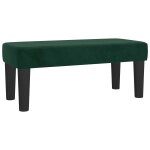 Vidaxl banc vert fonc� 70x30x30 cm velours