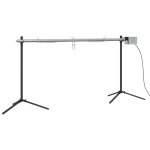 Vidaxl barbecue automatique et moteur acier inoxydable 150x46, 5x82, 5cm
