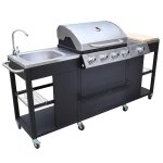 Vidaxl barbecue de cuisine d'ext�rieur montana 4 br�leurs