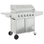 Vidaxl barbecue  gaz avec 7 brleurs argent acier inoxydable