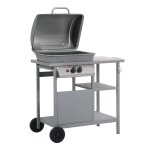 Vidaxl barbecue � gaz avec tablette � 3 couches noir et argent�