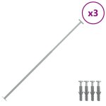 Vidaxl barres de fen�tre r�glables de s�curit� 3 pcs 710 - 1200 mm