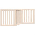 Vidaxl barri�re pour chien pliable � 3 panneaux 150 cm bois de peuplier