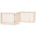 Vidaxl barrière pour chien avec porte pliable 4 panneaux 320 cm bois de peuplier Vidaxl barrière pour chien avec porte pliable 4 panneaux 320 cm bois de peuplier