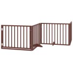 Vidaxl porte pour chien pliable à 4 panneaux, marron, 320 cm, bois de peuplier Vidaxl porte pour chien pliable à 4 panneaux, marron, 320 cm, bois de peuplier