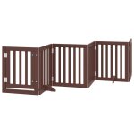 Vidaxl barrire pour chiens avec porte 6 panneaux bois de peuplier