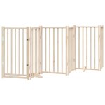 Vidaxl barri�re pour chien avec porte pliable 6 panneaux 300 cm bois massif sapin