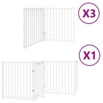 Vidaxl barri�re pour chien porte pliable 10 panneaux bois de peuplier